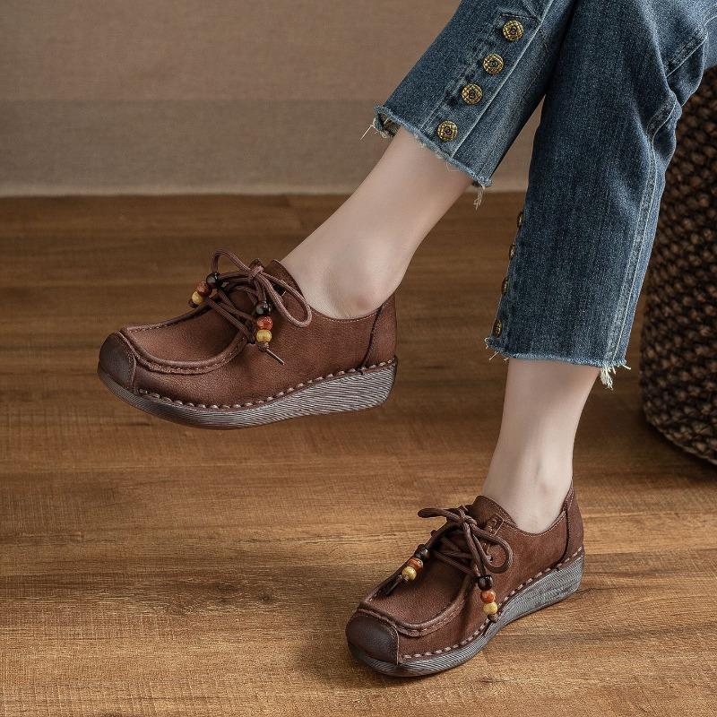 New Retro Shoes, One-foot Flat Soft-soled Casual Single Shoes for Women
