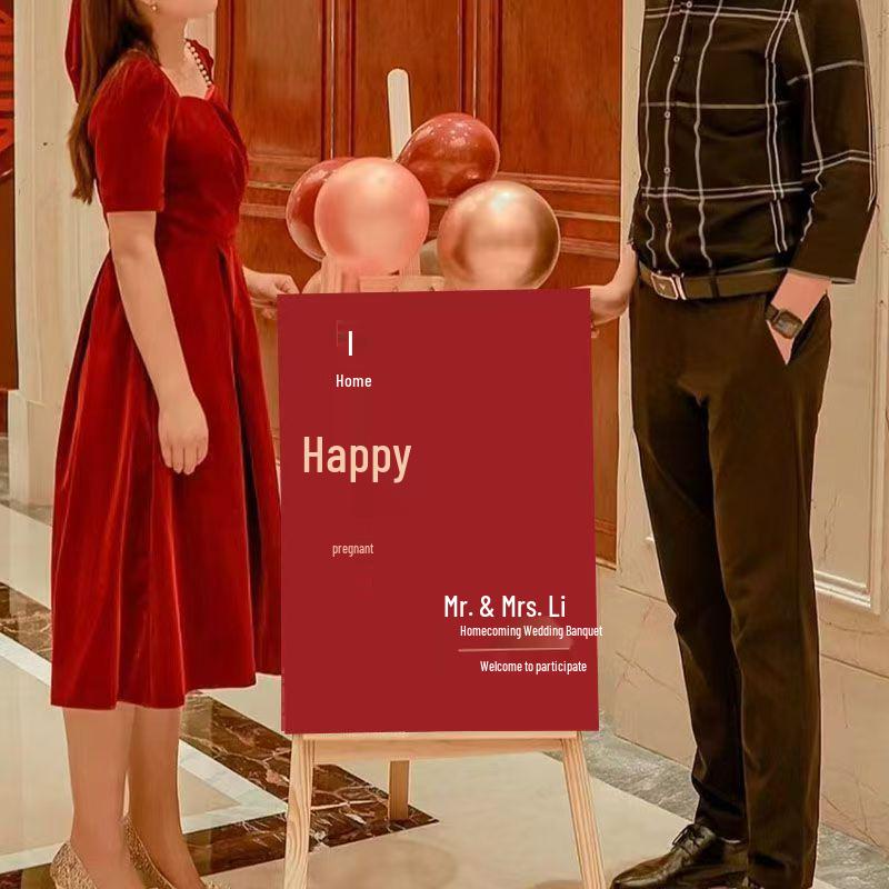 Wedding Ceremony Engagement Welcome Sign - Decorative Guide and Water Board Stand