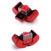 Shaped Jewelry Gift Box Double-Open Jewelry Storage Box Red Birthday Gift Box with Artificial Flower Romantic Exquisite