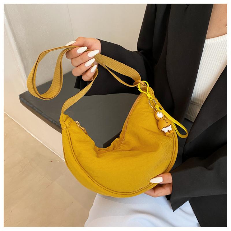 Jednoduchá a módní taška na knedlíky Dámská taška Crossbody Bavlna Malá látková taška Taška přes rameno Taška přes rameno