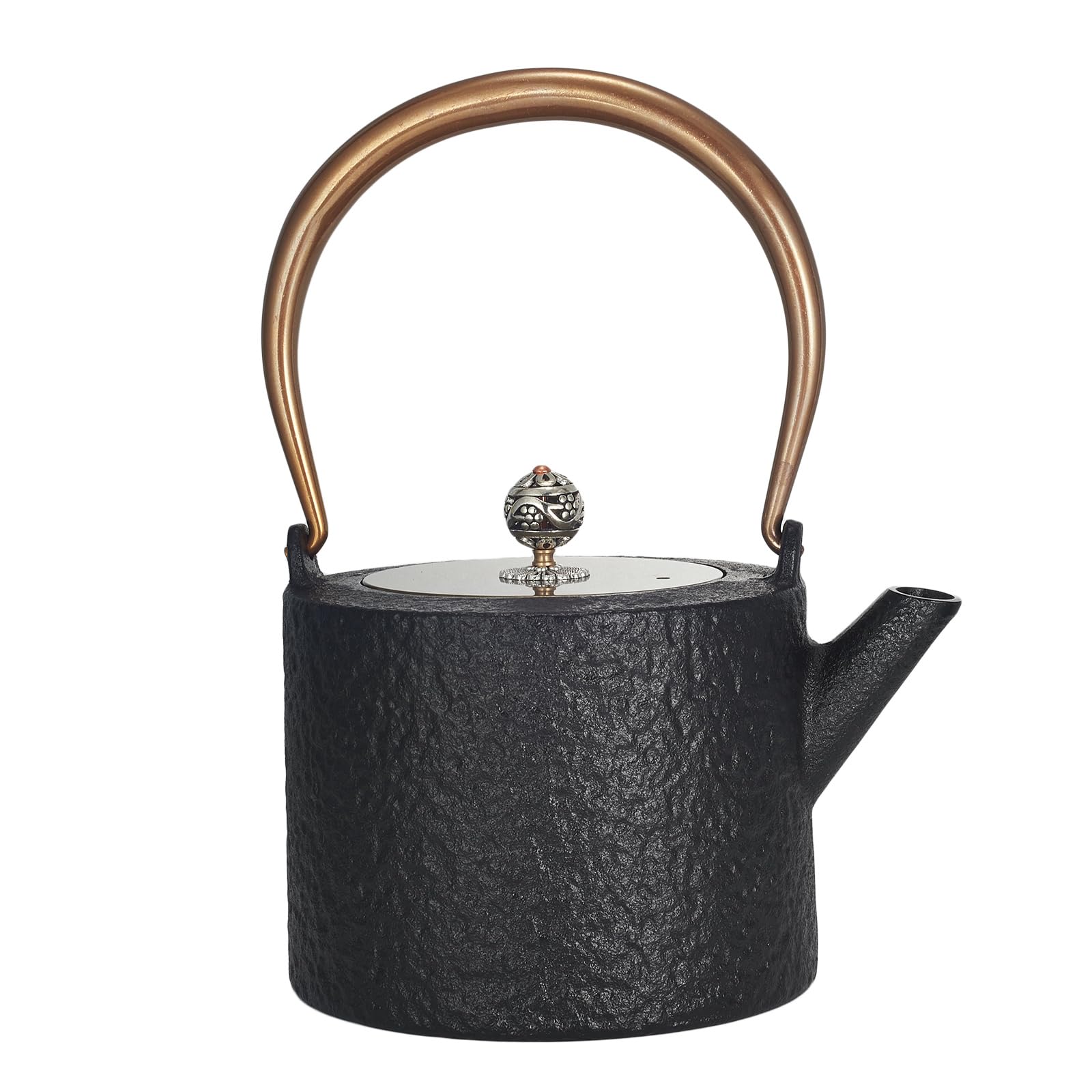 

Iron Teapot, 1200mL Large Capacity, Suitable for Direct Heat, Induction Cooking, Cast Iron, Iron Teapot, Tea Ceremony Utensils, Outdoor Use, Healthy