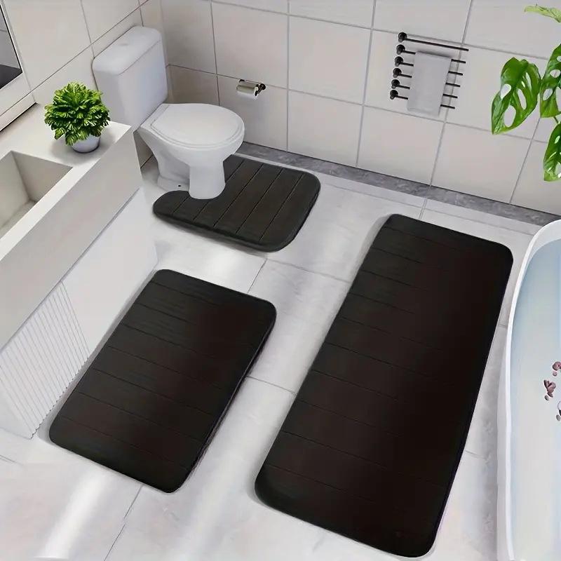Coral Velvet Bathroom Mat Toilet Kitchen Drying Pad Anti-skid Bathtub Foot Mat Bath Floor Mat Absorbent Sink Pad Entrance Rug