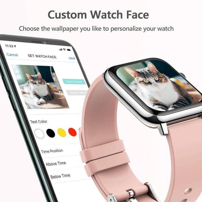 Montre Connectée - KALINCO - Sport - Moniteur De Sommeil - Fréquence Cardiaque - SpO2