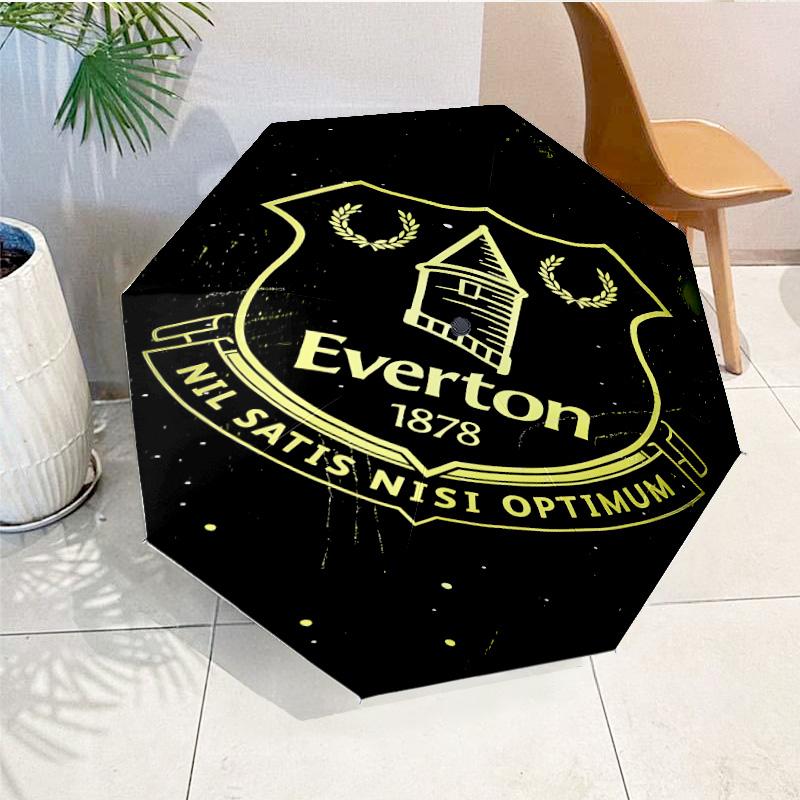 Ever-ton Football Club Crest Printed Automatic Umbrella, 8-Frame for Travel, camping, Casual Umbrella, Essential Gift for  for family and friends