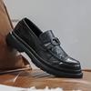 Large Size Doudou Shoes 45 Men'S Flat-Soled Black Soft-Soled Leather Shoes Men'S 46 Thick-Soled Small Leather Shoes 3518-T