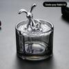 Large Glass Ashtray with Lid for Home, Office, Bar, or Restaurant