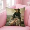 JJeanFrancois Millet ART Cushion Cover Pillow Case Ultra Soft Skin Friendly Fabric Cloud Like Comfort  Concealed Zipper