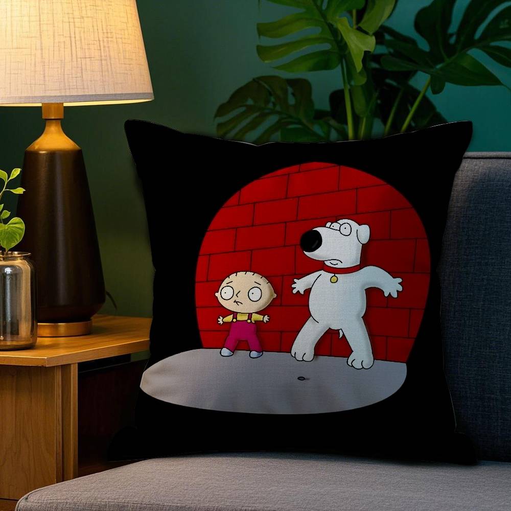 Cartoon F-Family G-Guy Pillow Case Sofa Living Room Bedroom Double-sided Printing Square Cushion Nap Time Pillow Case