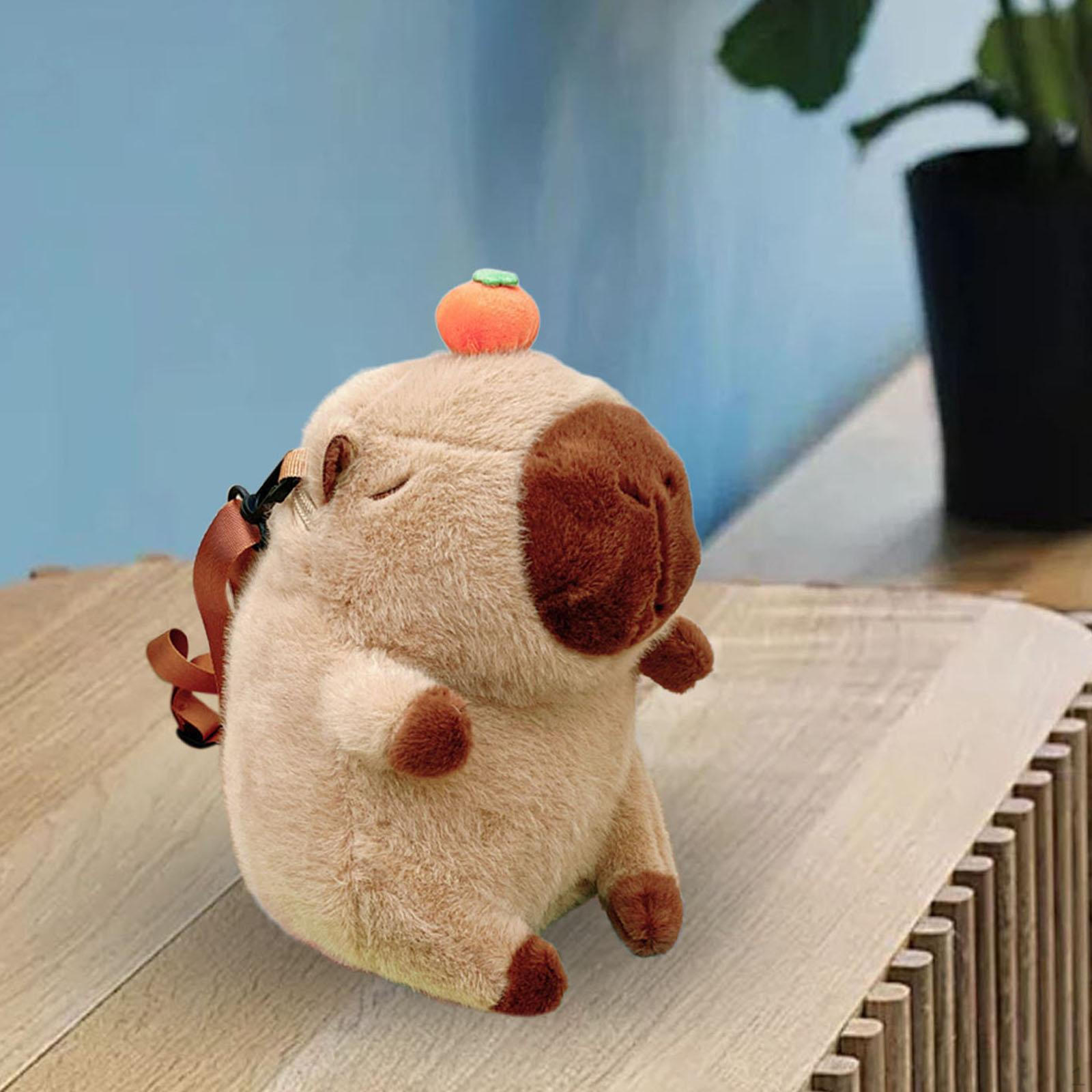 

Рюкзак Capybara Plush - Стильная школьная сумка с принтом животных хаки