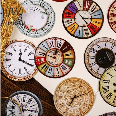 JIANWU Time Scale Series Vintage Clock Landscape Material Collage Scrapbooking Sticker Creative DIY Journal Stationery