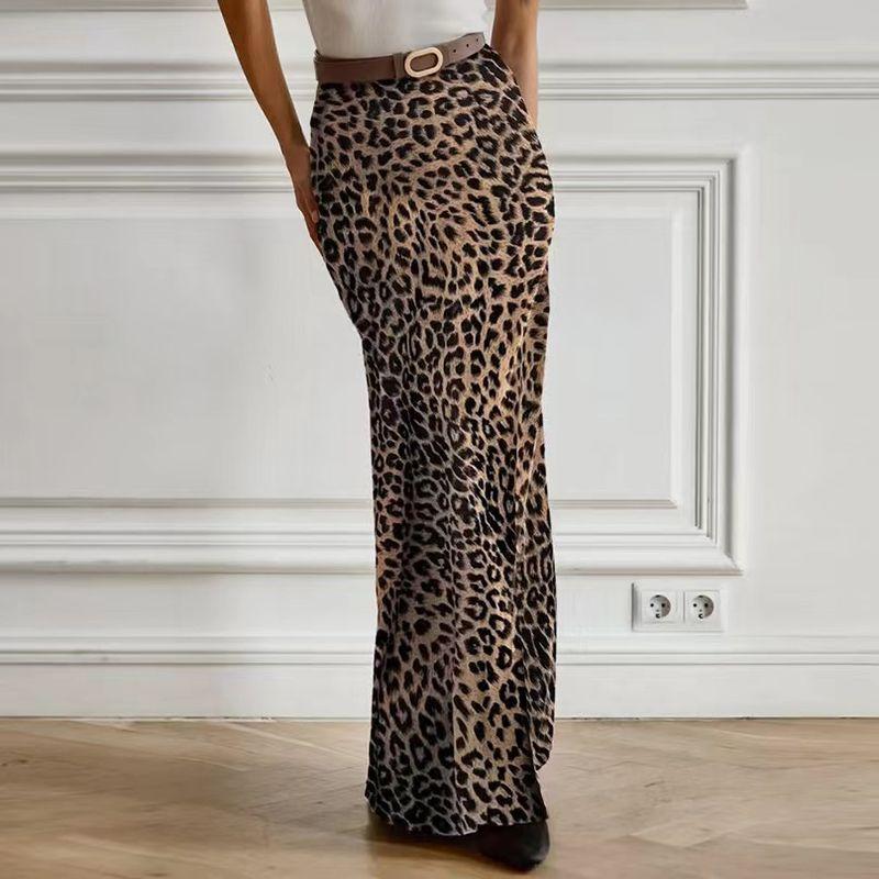 

Fashion Fashion Leopard Print Mermaid Dress High Waist Skirt High Waisted Leopard Print Skirt Brown L
