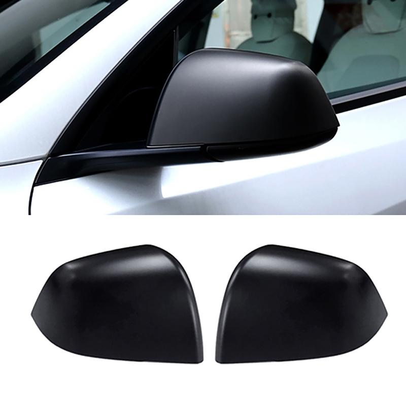 ABS Car Rearviews Mirror Guard Cover For Tesla Model 3/Model Y - Gloss/Matte/Carbon Fiber Look Rear View Cover Housing