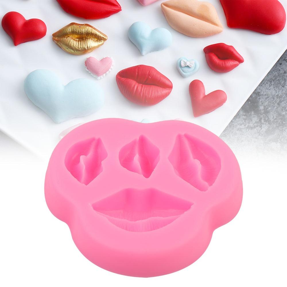 4pcs Kiss Lips Design Silicone Baking Molds Chocolate Candy Molds  Birthday Party Valentine's Day