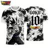 2026 Summer Dragon Ball Retro Fitness T-shirt Men's Oversized 3D Printed Short-sleeved Family Unisex Children's Sports Shirt