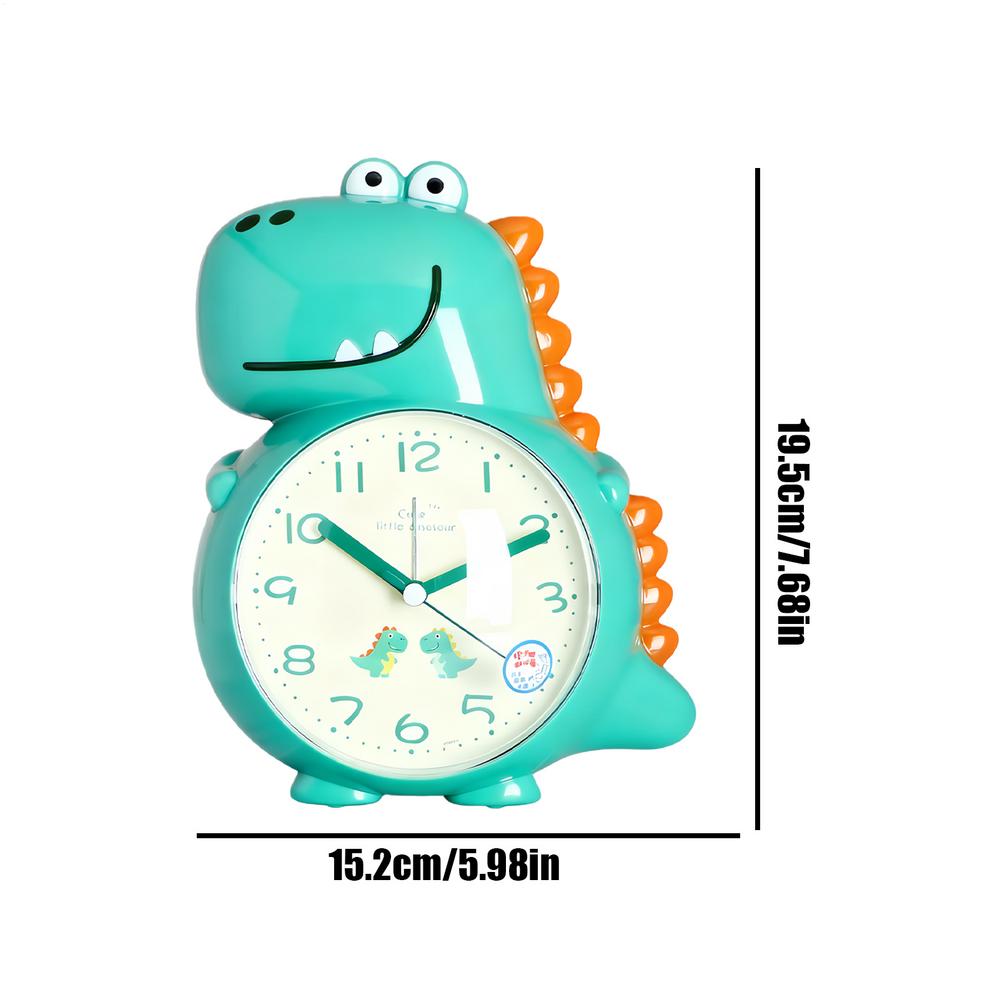 

kids Alarm Clocks Cute children s dinosaur/hamster shaped alarm clock, Bedroom Desk Clock Adorable Sing Talk Speaker Alarm Clock зелёный