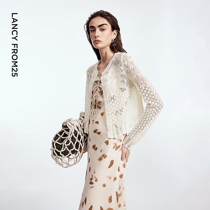 Langzi Women's Hollow Knit Cardigan