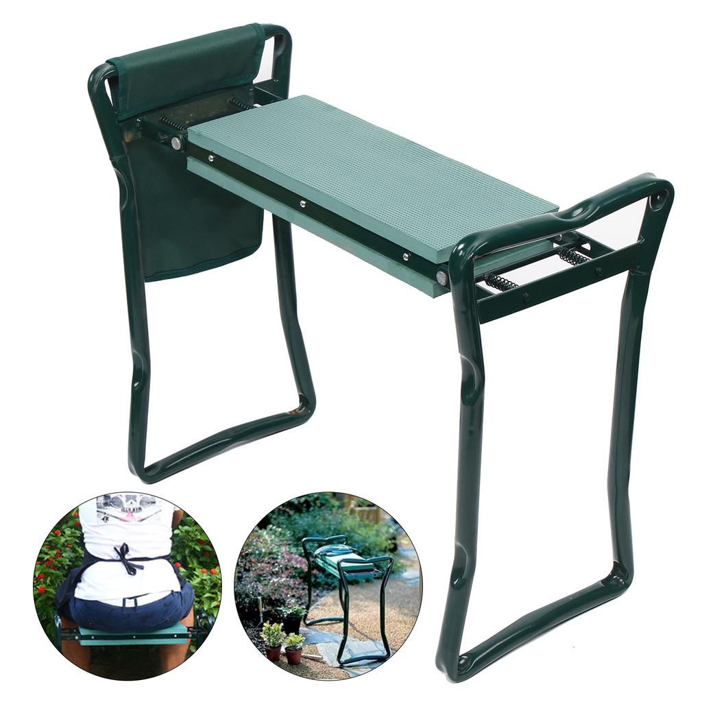 Foldable Sitting And Kneeling Dual-purpose Chair Multifunctional Garden Cushion With Tool Bag 60 * 27 * 49cm Portable Garden Kneeling Stool