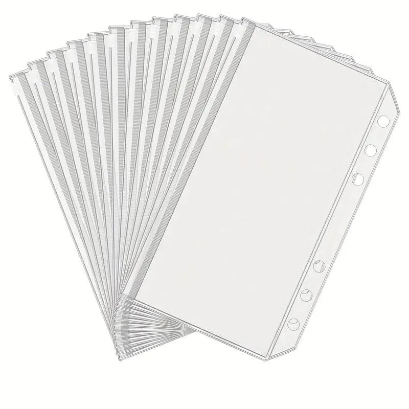 A6 Ring Binder Notebook with 6-Hole Zipper Pocket & PVC Storage Zip-Lock Pencil Case