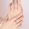 New Arrival  Sterling Color Couple Rings Chic Fashionable Love Language Adjustable High Quality Cubic Zircon Pair Lovers Rings Jewelry