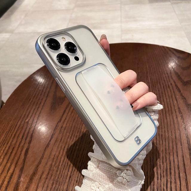 Elastic Wrist Strap Phone Case For Iphone 14 12 11 13 Pro Max Xr X Xs 7 8 Plus Plating Matte Clear Soft Silicone Cover