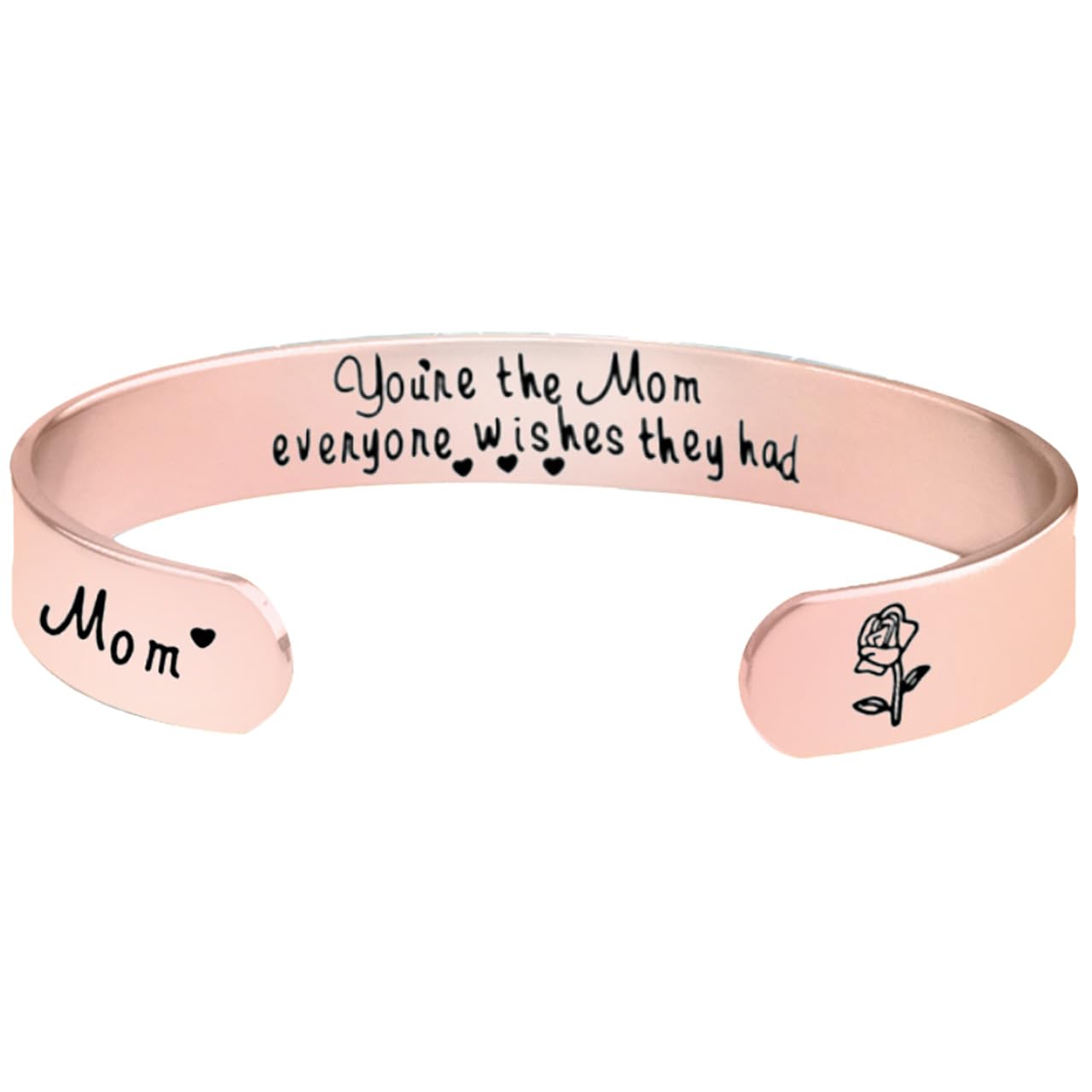 

Bracelet with for men and AZ360 [White Fang] message, bangle, gift, stylish, simple, women, (rose gold)