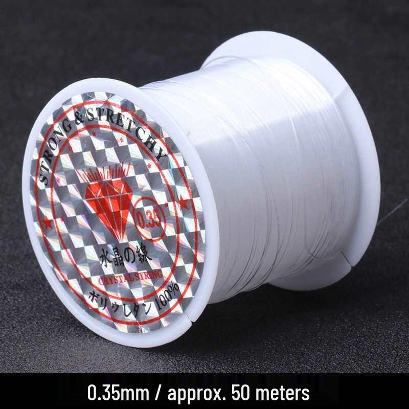 Transparent Elastic Crystal Fishing Line: Invisible Beading String for Rings and Necklaces, Silk Thread Cord for Weaving