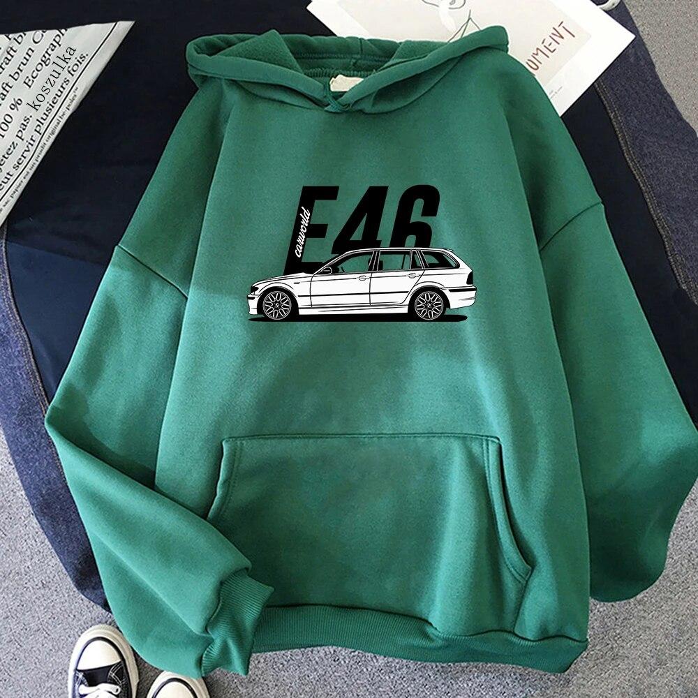 Winter E46 Auto Hoodies Frühling/Herbst Frauen Tops Ästhetische Kleidung Mode Männer Sweatshirt Grafik Hoodie
