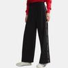 Calvin Klein Solid Color Fashion Jacquard Woven Belt Cotton Knit Wide Leg Casual Pants Women Bottoms Space-Black ZW02280-BEH