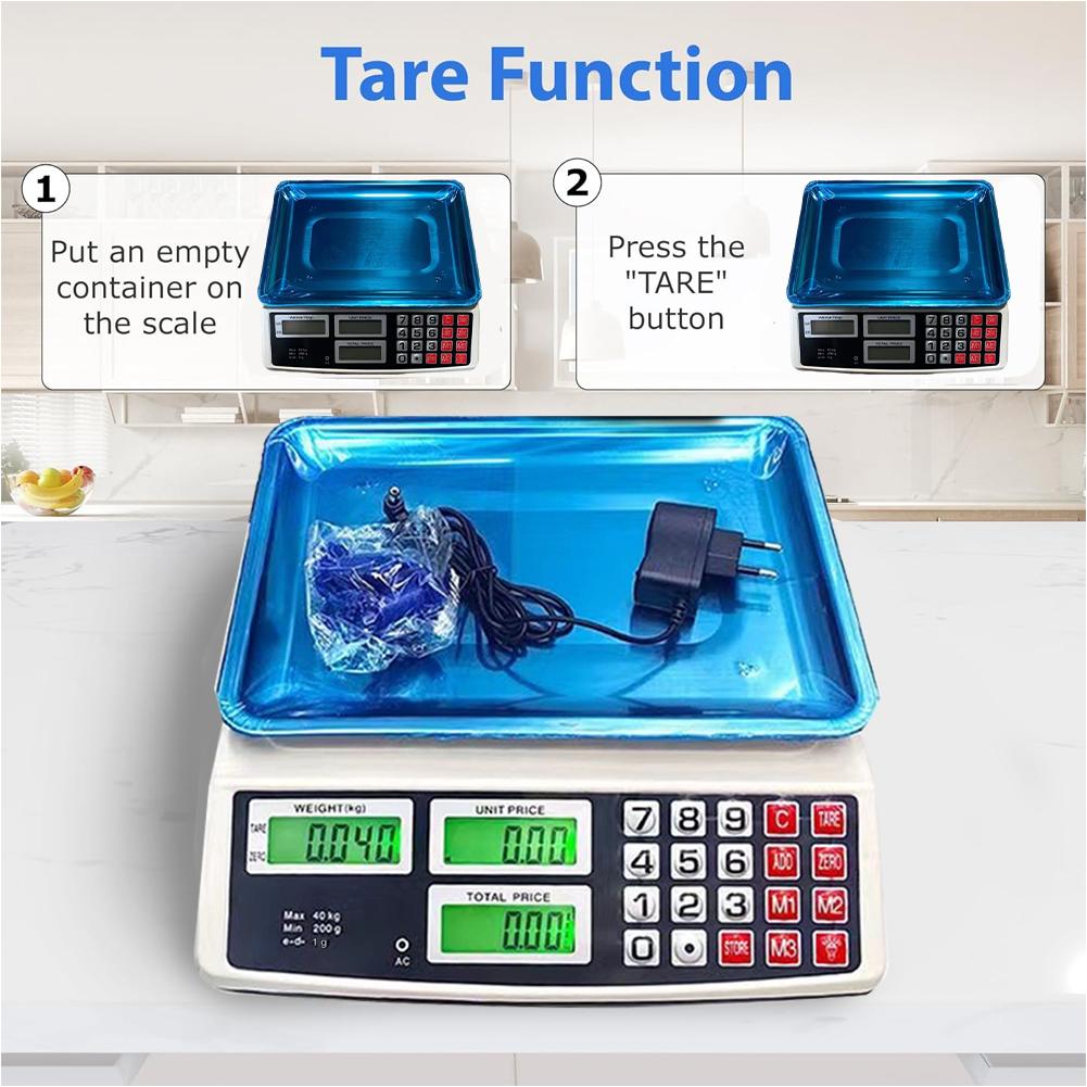 40kg/ /1G Precision LCD Digital Scale Electronic Balance Weight Scale Plastic Weight Scale Accuracy Weight Balance Food Scales f