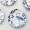 Kínai Festett Szerencsehozó Állatok Desszertes Tányérok Vintage Kék-Fehér Alagmázas Kerámia Vacsoratányér Délutáni Tea Asztali Edények