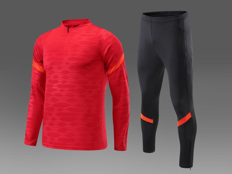 Parent-Child Spring & Autumn Jersey Sport Set: Long-Sleeve Half-Zip Training Suits for Men & Women