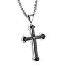 European and American Men's Fashionable Three-layer Cross Necklace Jewelry
