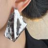 Retro Concave-Convex Metal Diamond Texture Unique Earrings