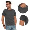 T-Shirt Men's Cotton Short Sleeve 3XL Dark Grey