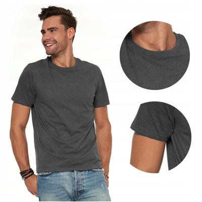 T-Shirt Men's Cotton Short Sleeve 3XL Dark Grey