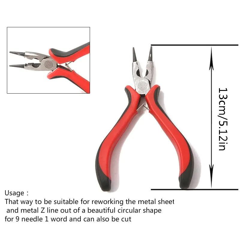 1pcs DIY Jewelry Pliers Tools Equipment Round-Nose Pliers Needle Nose Pliers For Handcraft Beadwork Wire Cutter Pliers