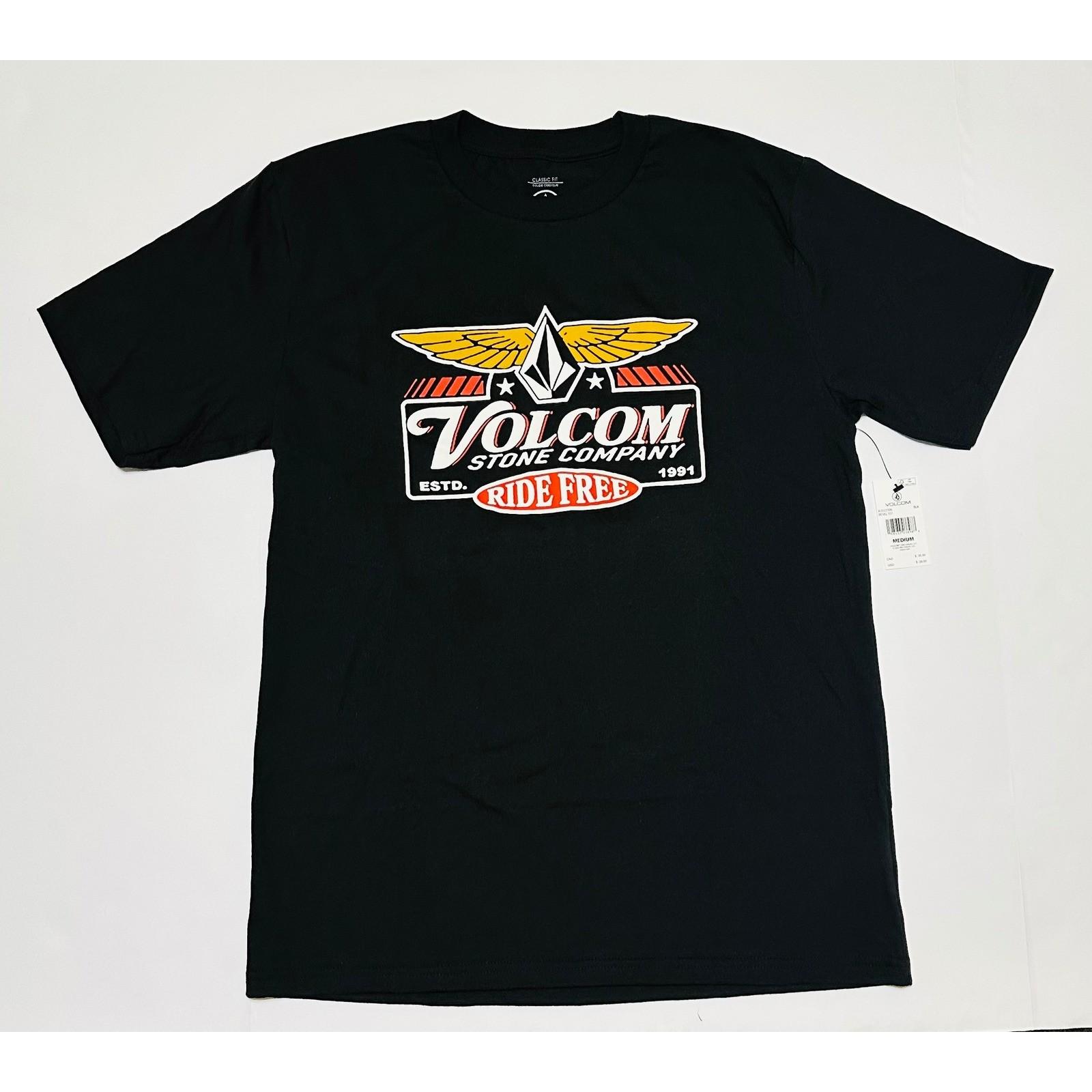 Volcom Revel SST Mens Medium Black Ride Free Graphic Winged Stone Shirt NWT XXL