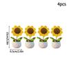Crochet Flowers Sunflower Artificial Crochet Potted Desk Accessorie Office Accessorie Wedding Decor Teacher's Day Gift Girasol