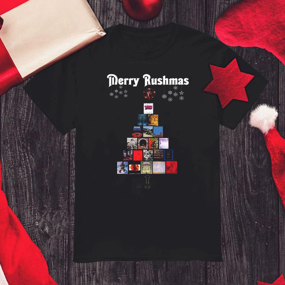 Merry Rush Band Christmas Tree unisex Short Sleeve S-234XL shirt D2017 Unisex T-Shirt S