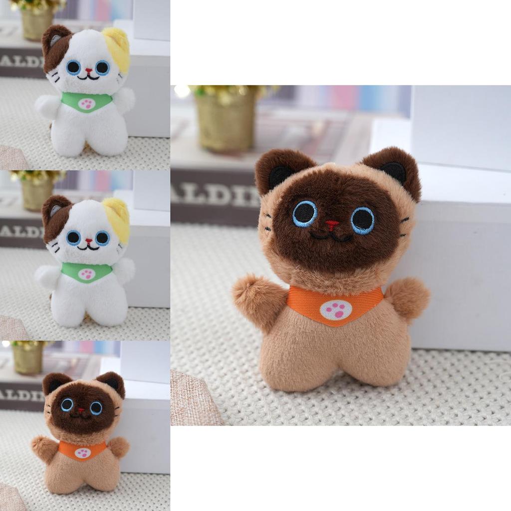 Lovable Mini Feline Plushie Cute Cat Keyring Adorable Kitten Soft Bag Accessory