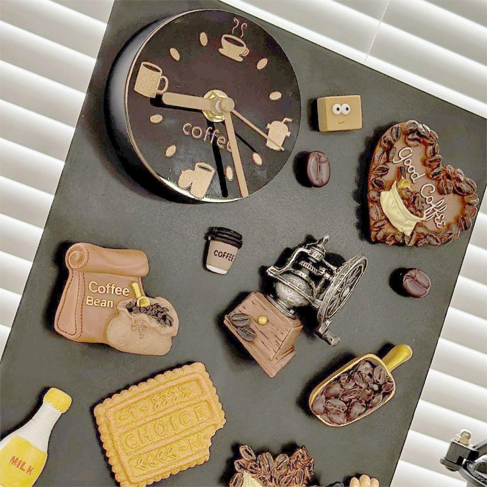 Resin Refrigerator Sticker Portable Fridge Magnet Home Decor Refrigerator Clock  Message