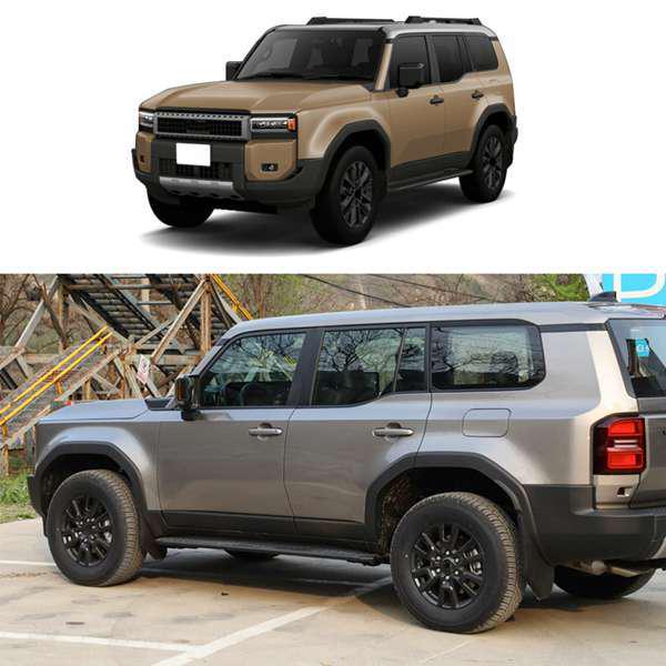 4-Color PP Mudguard for Toyota Prado - Black Included