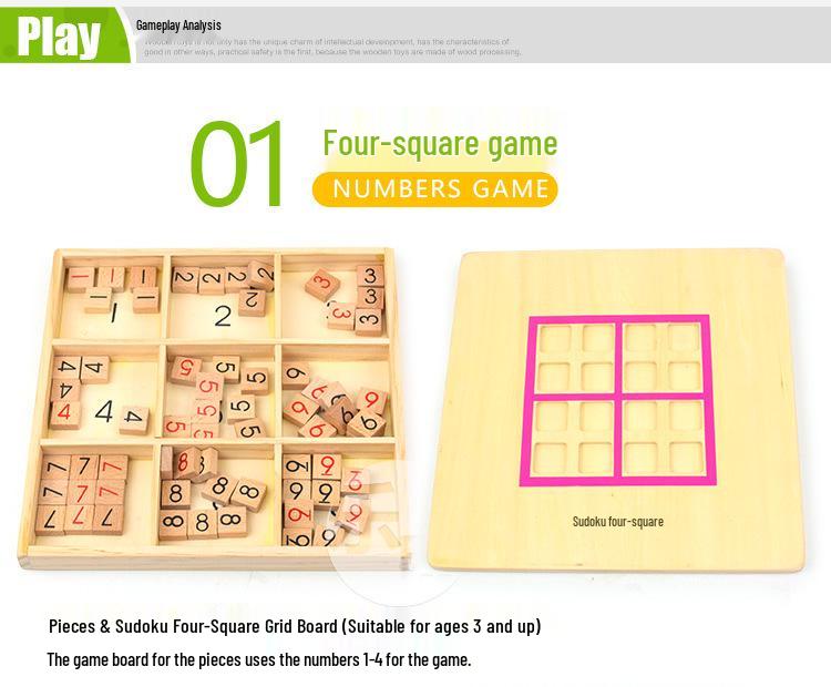 Wooden Sudoku Chess for Kids: Educational Game for Developing Logical Thinking