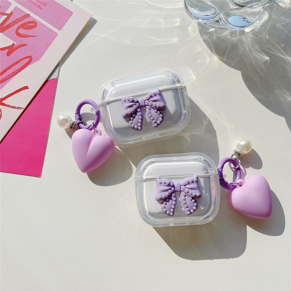 Love bow for Apple AirPods Pro1 Bluetooth headset case Apple 1st generation headphone case 1st generation