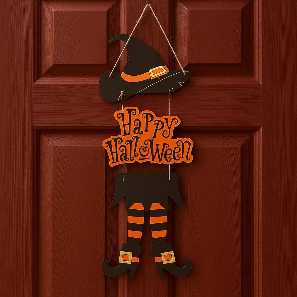 Paper Halloween Witch Legs Pendant Spooky Door Hanging Ornaments Indoor Outdoor Use