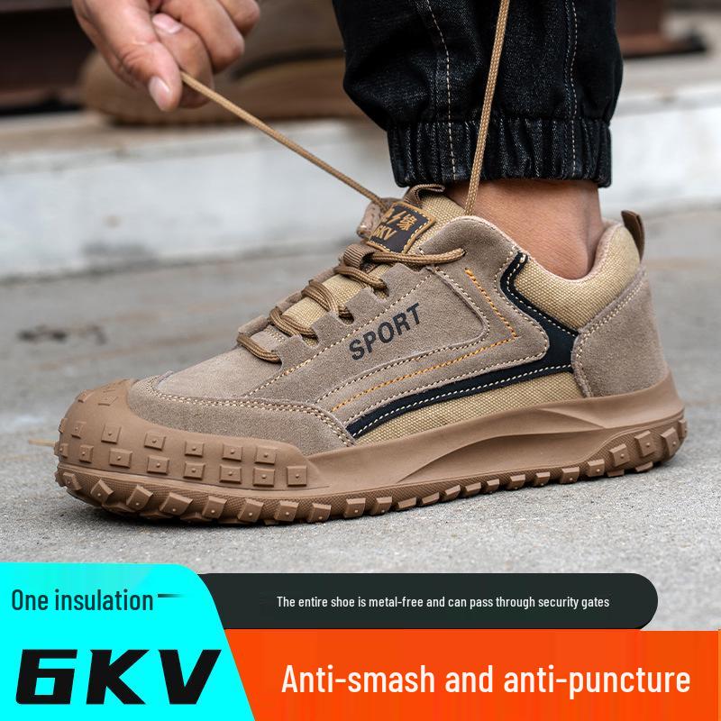 Men's Protective Work Shoes – Anti-Smash, Anti-Puncture, Low-Top, Breathable, Four Seasons Casual Footwear