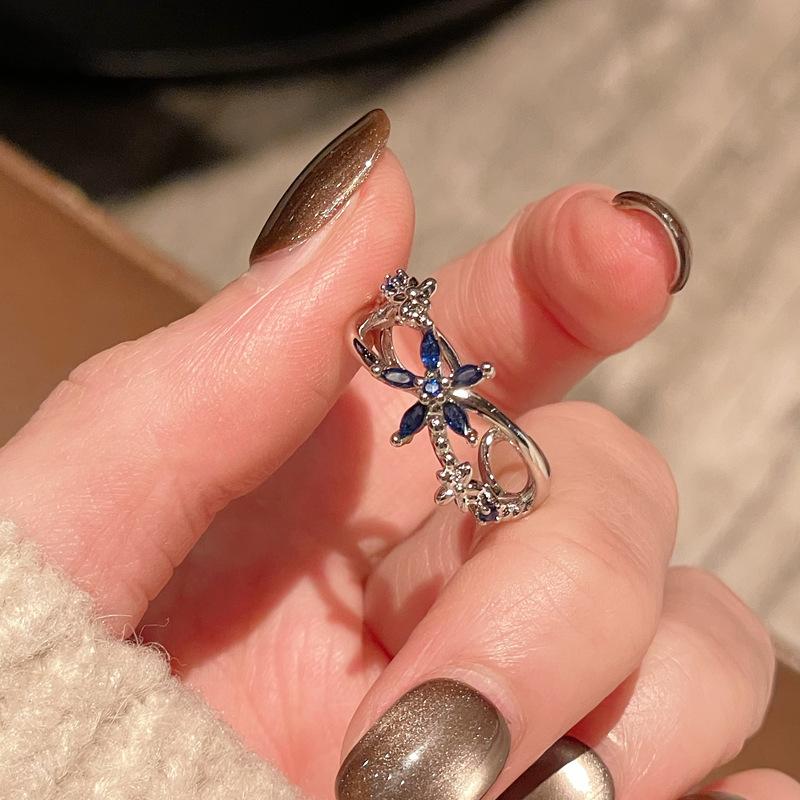 [Qixi Festival Romance] Purple Enamel Dripping Oil Zir*****Pening Ring Butterfly Personality Sweet Dream Niche Ring