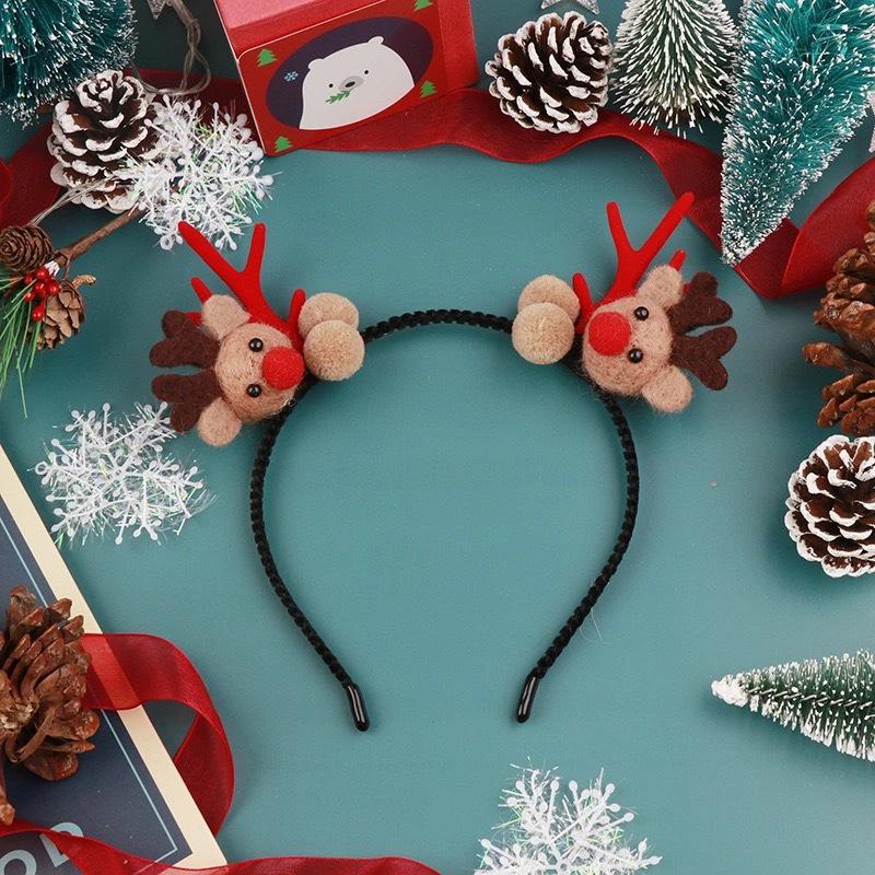 Barrette Serre-tête Bois de Faon Style Mori - Accessoire de Cheveux de Noël Mignon d'Inspiration Féerique pour Femmes