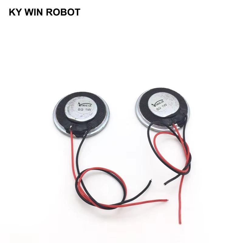 2pcs/lot New Ultra-thin Speaker 8 Ohms 1 Watt 1W 8R Speaker Diameter 28MM 2.8CM Thickness 5MM with Wire Length 13CM