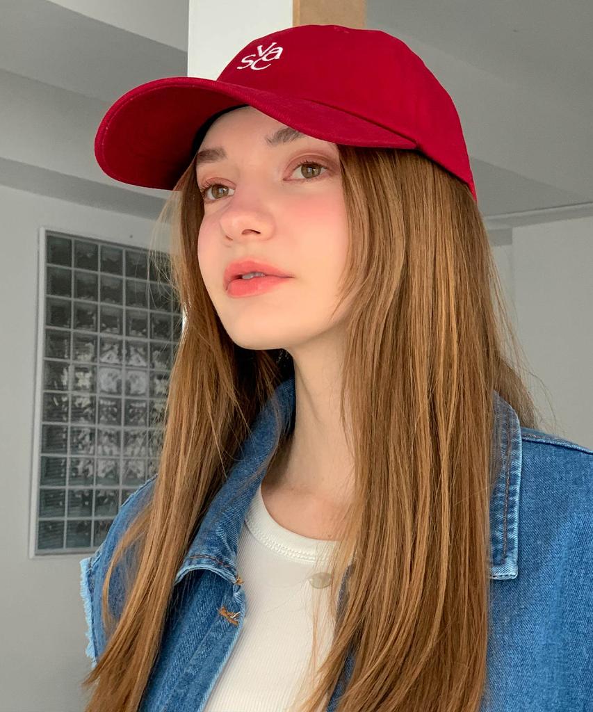 Baseukala Vasc Logo Stitch Embroidered Ball Cap Wine